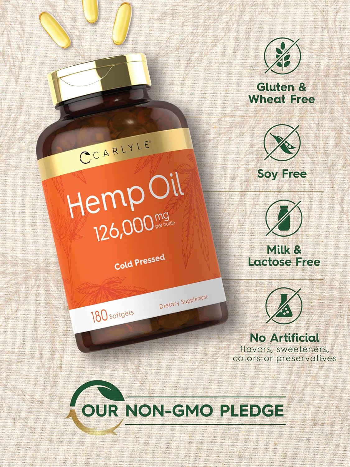 Hemp Oil 126,000mg | 180 Softgels