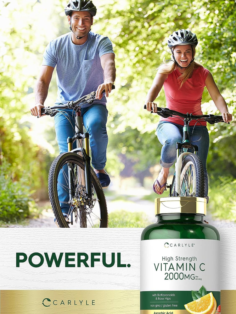 Vitamina C 2000 mg por porción con Escaramujos y Bioflavonoides | 150 Cápsulas