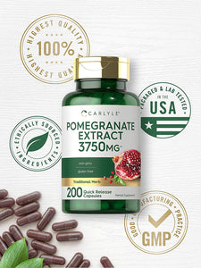 Pomegranate Extract 3750mg | 200 Capsules