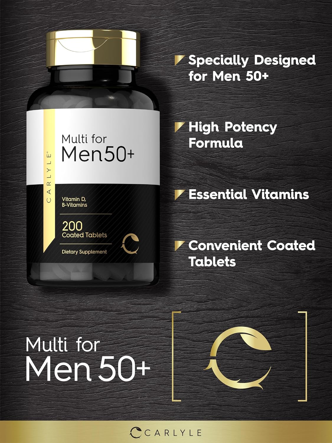 Multivitamin for Men 50+ | 200 Tablets