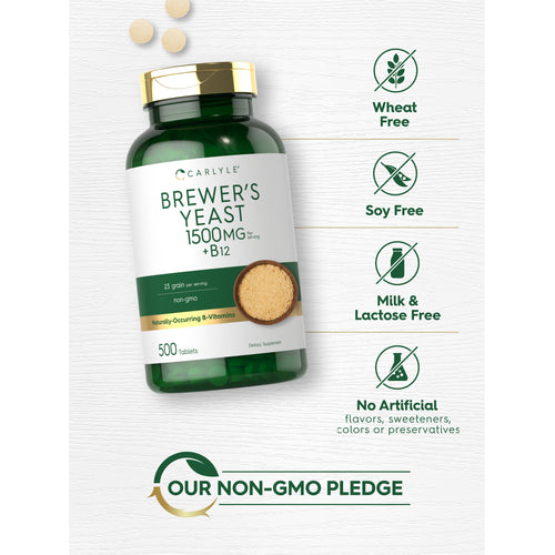 View 8 icons indicating Wheat Free, Soy Free, Milk & Lactose Free, No Artificial flavors, sweeteners, colors or preservatives, and OUR NON-GMO PLEDGE