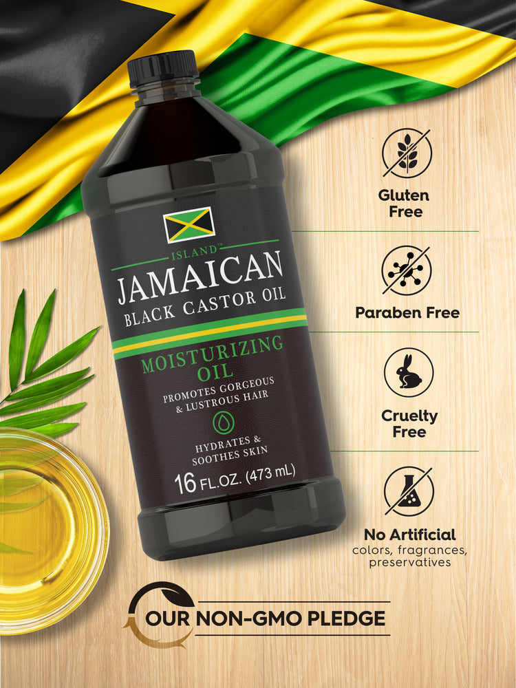 Bottle with icons indicating Gluten Free, Paraben Free, Cruelty Free, No Artificial colors, fragrances, preservatives, and Our Non-GMO Pledge.