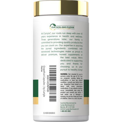 View 7 Our Non-GMO Pledge, company quality and wellness commitment, warning information,