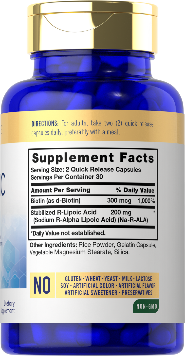 R-Lipoic Acid 200mg per serving | 60 Capsules