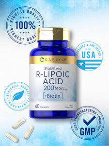 R-Lipoic Acid 200mg | 60 Capsules
