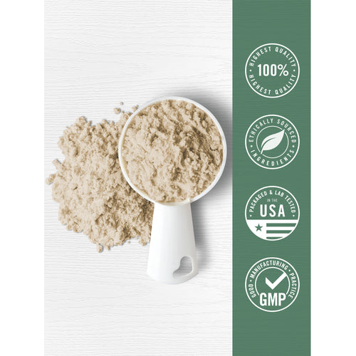 View 4 Graphic stating Finest Quality 100%, Ethically Sourced Ingredients, Packaged & Lab Tested USA, GMP Good Manufacturing Practice