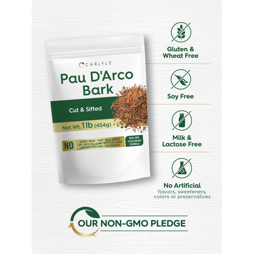 View 8 icons indicating Gluten & Wheat Free, Soy Free, Milk & Lactose Free, No Artificial flavors, sweeteners, colors or preservatives, and Our Non-GMO Pledge