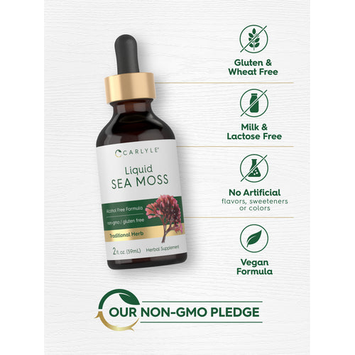 View 9 icons indicating Gluten & Wheat Free, Milk & Lactose Free, No Artificial flavors, sweeteners or colors, Vegan Formula, and Our Non-GMO Pledge.