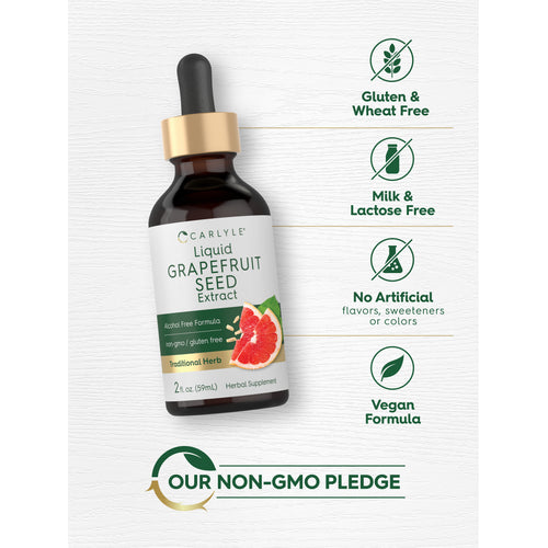 View 8 Bottle with icons indicating Gluten & Wheat Free, Milk & Lactose Free, No Artificial flavors, sweeteners or colors, Vegan Formula, and Our Non-GMO Pledge.