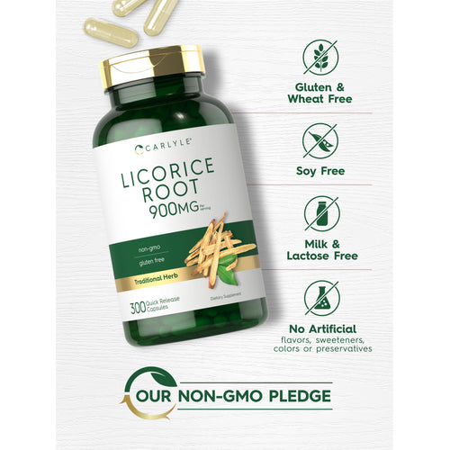 View 7 icons indicating Gluten & Wheat Free, Soy Free, Milk & Lactose Free, No Artificial flavors, sweeteners, colors or preservatives, and Our Non-GMO Pledge