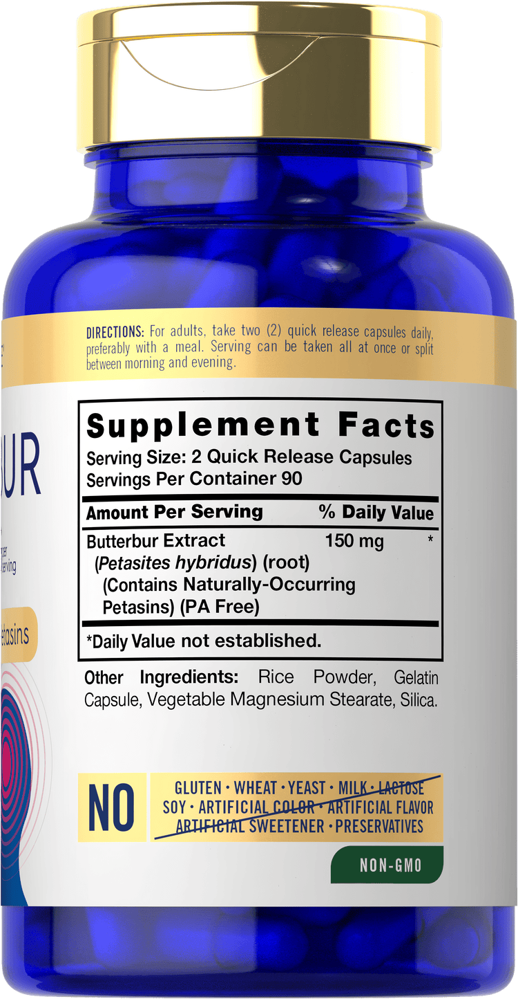 dietary attribute icons indicating gluten & wheat free, milk & lactose free, soy free, non-GMO, and no artificial flavors, sweeteners, colors & preservatives.