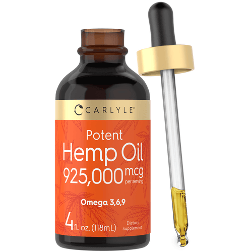 View 6 Hemp Oil 925,000 mcg per serving, Omega 3,6,9, 4 fl. oz. (118 mL) bottle with dropper