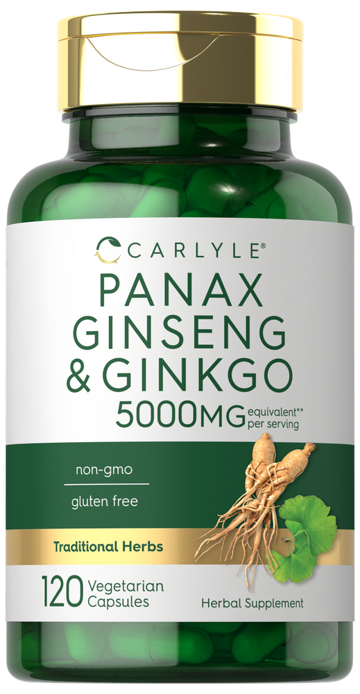 Panax Ginseng y Ginkgo Biloba 5000mg por porción | 120 Cápsulas