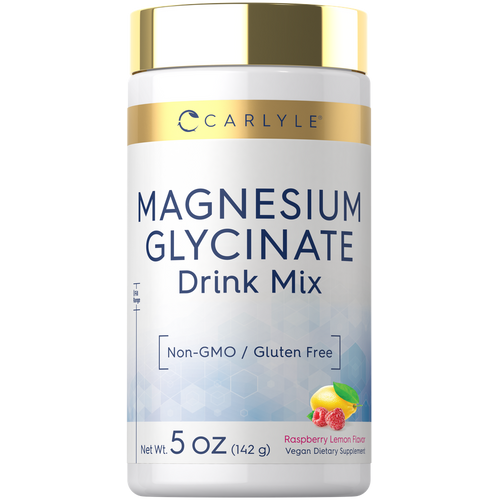 View 1 Magnesium Glycinate Drink Mix powder, Raspberry Lemon flavor, Vegan Dietary Supplement, 5 OZ (142 g).