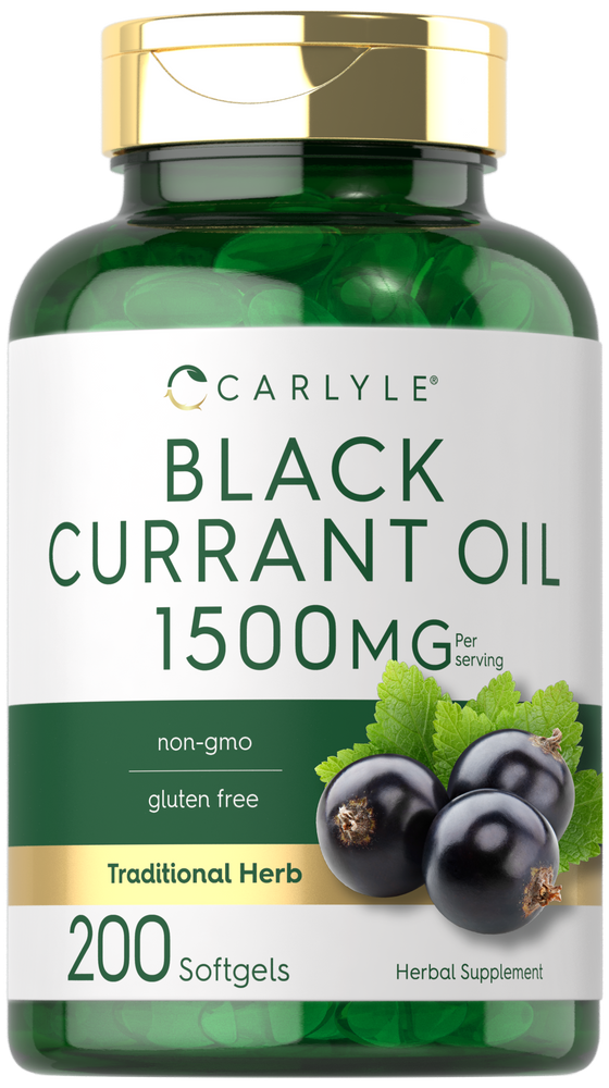 Black Currant Oil 1500mg per serving | 200 Softgels