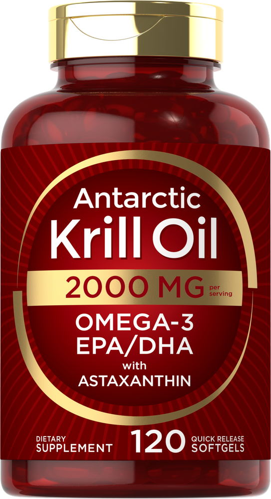 Óleo de Krill Antártico 2000mg por porção | 120 Cápsulas Gelatinosas