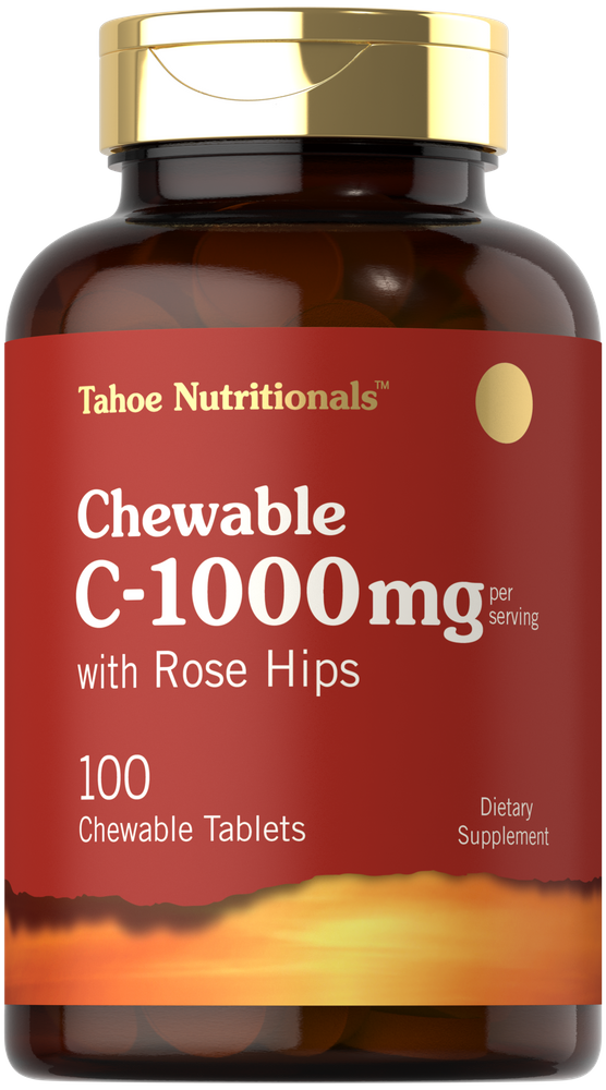 Vitamine C 1000mg par portion | 100 Comprimés à Croquer