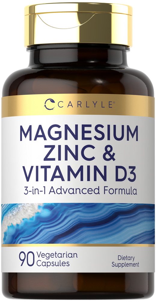 Magnésium Zinc et Vitamine D-3 | 90 Capsules