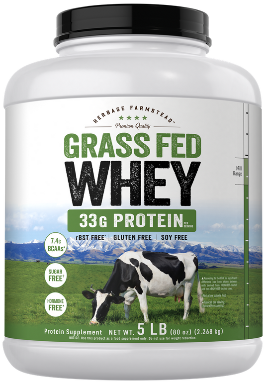 Grass Fed Whey Protein | 5lb Powder