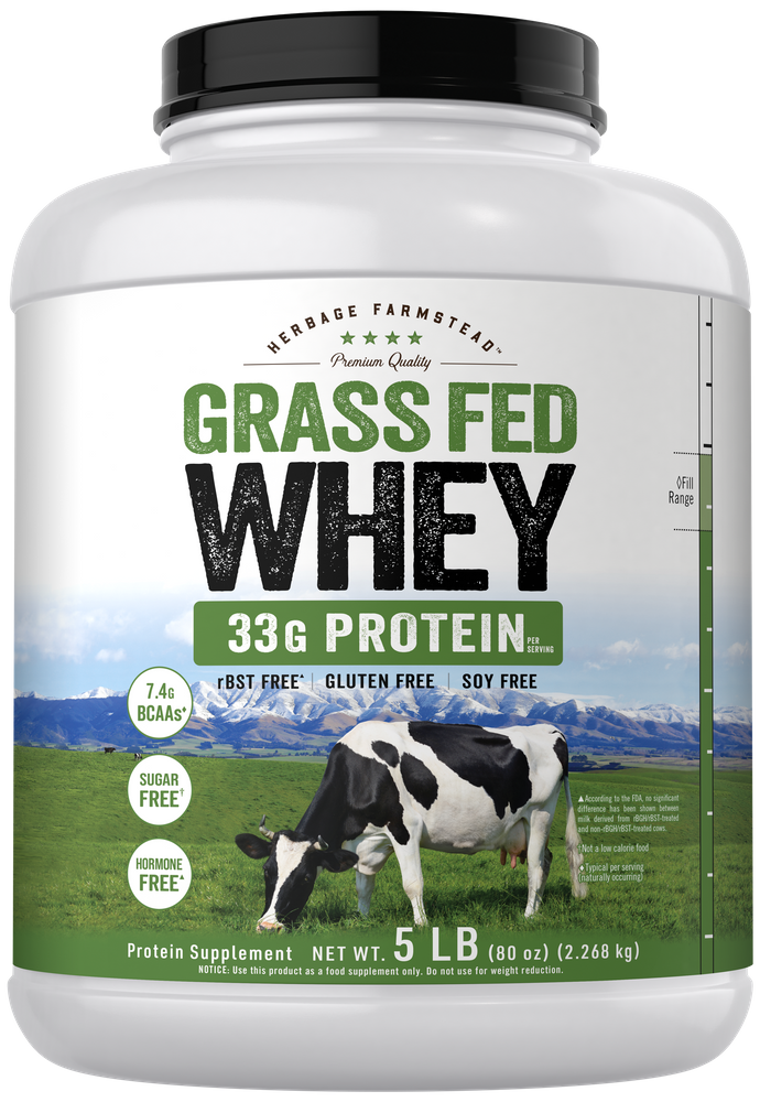 Grass Fed Whey Protein | 5lb Powder