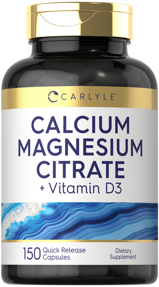 Citrato de Calcio y Magnesio con Vitamina D-3 | 150 Cápsulas