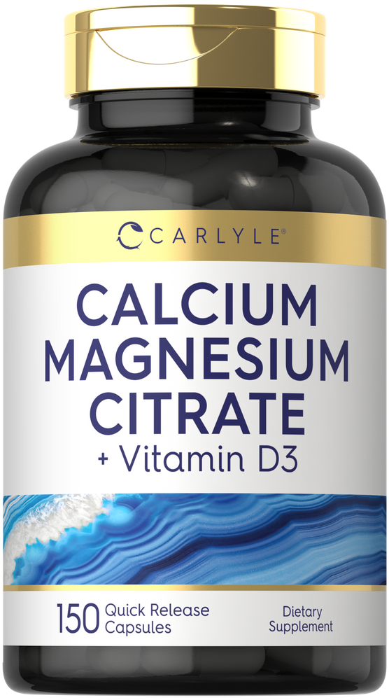 Citrate de Calcium Magnésium avec Vitamine D-3 | 150 Gélules