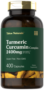 Turmeric Curcumin Supplement 2400mg | 400 Powder Capsules