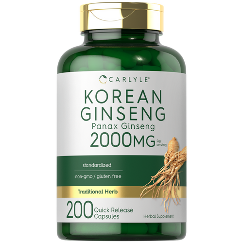 View 1 Extracto de Ginseng Coreano 2000 mg por porción | 200 Cápsulas