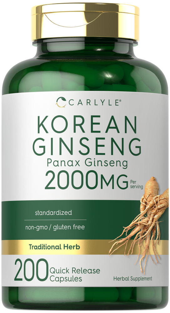 Estratto di Ginseng Coreano 2000mg per dose | 200 Capsule