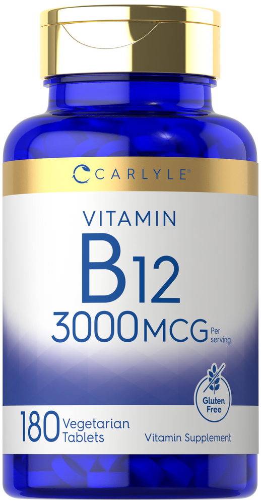 Vitamina B-12 3000 mcg por porción | 180 Tabletas