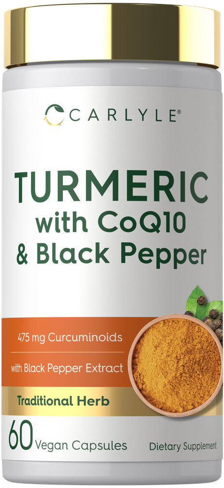 Curcuma con CoQ10 ed Estratto di Pepe Nero | 60 Capsule