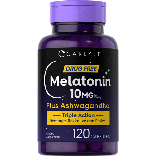 View 1 Melatonin 10mg pro Portion mit Ashwagandha | 120 Kapseln