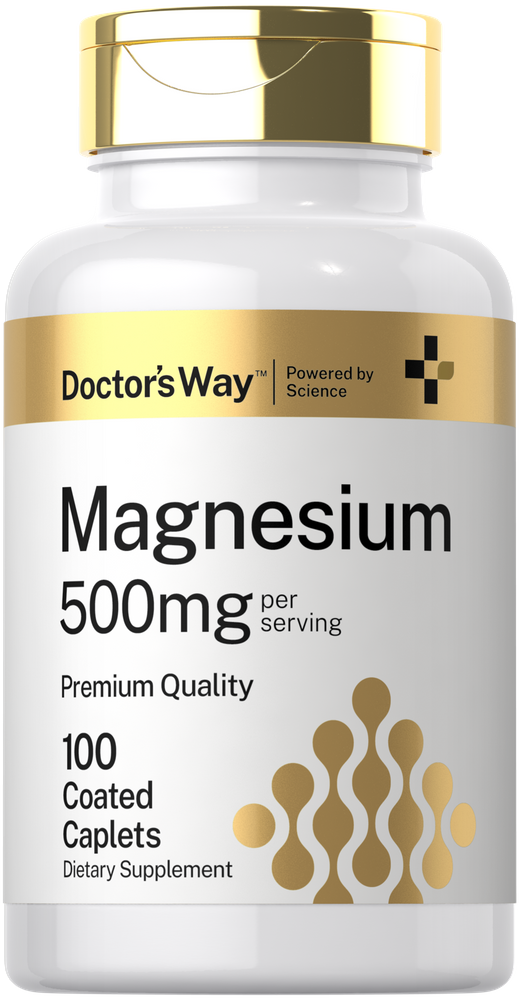 Magnesium Supplement 500mg | 100 Coated Caplets
