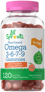 Load image into Gallery viewer, Vegan Omega for Kids | 120 Gummies | Natural Peach Flavor
