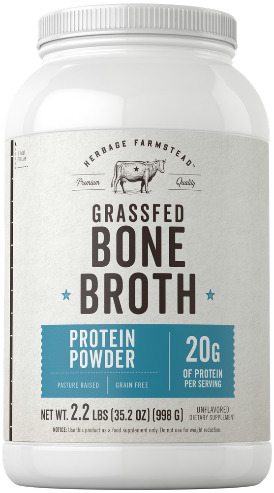 Grass Fed Bone Broth Protein Powder | 35.2oz Powder