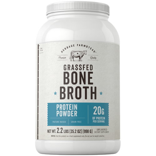 View 1 Grass Fed Bone Broth Protein Powder | 35.2oz Powder