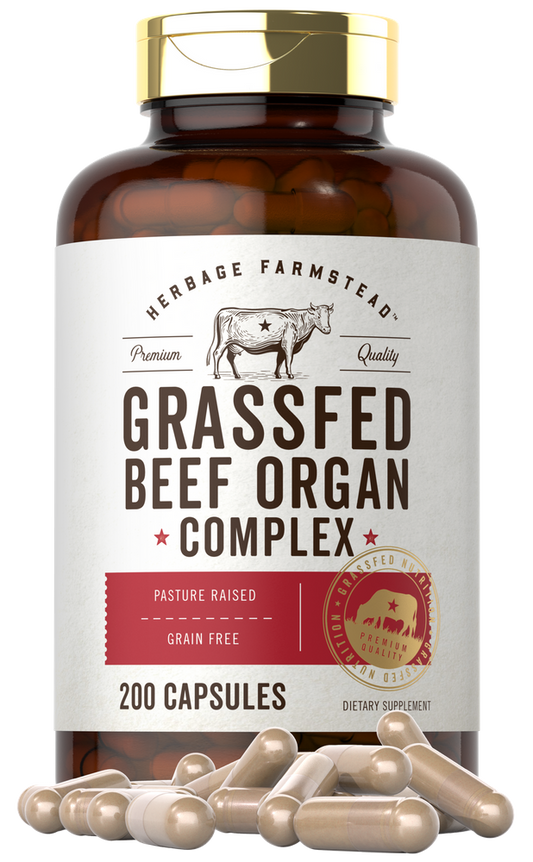 Grass Fed Beef Organs 650mg | 200 Capsules