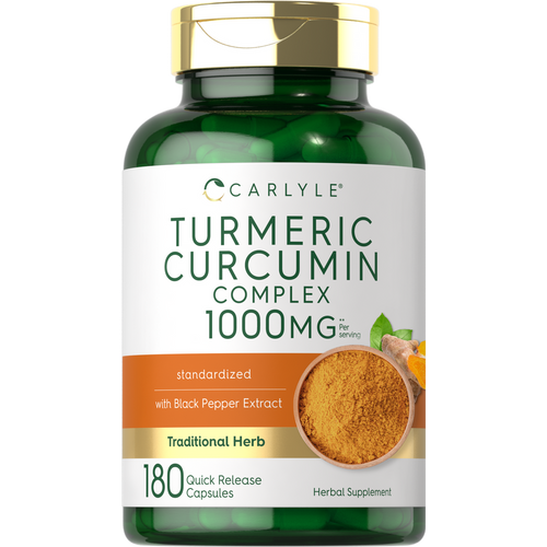 View 1 Turmeric Curcumin with Black Pepper | 180 Capsules