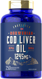 Load image into Gallery viewer, Cod Liver Oil 1245mg | 250 Softgels
