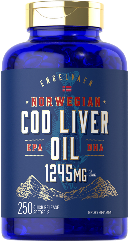 Cod Liver Oil 1245mg per serving | 250 Softgels