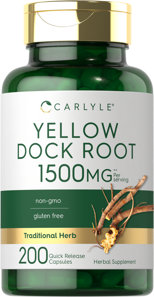 Yellow Dock Root 1500mg | 200 Capsules