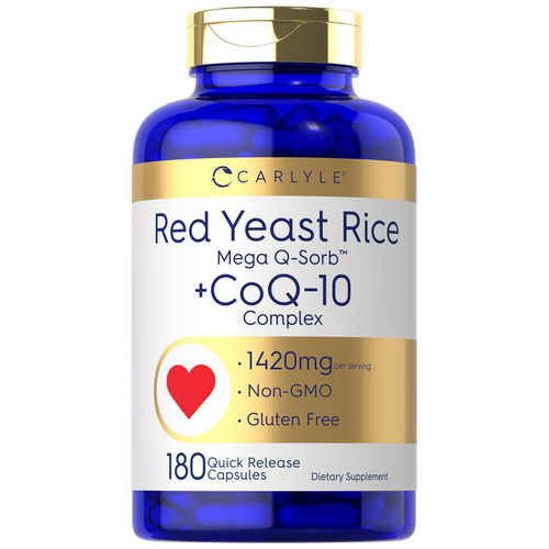 View 1 CoQ10 with Red Yeast Rice 1420mg per serving | 180 Capsules