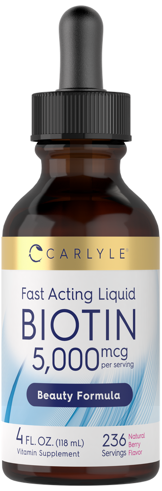 Biotin Liquid Drops 5000mcg | 4oz | Natural Berry Flavor