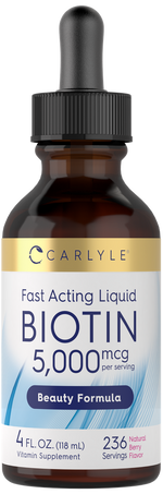 Load image into Gallery viewer, Biotin Liquid Drops 5000mcg | 4oz | Natural Berry Flavor
