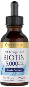 Biotin Liquid Drops 5000mcg | 4oz | Natural Berry Flavor