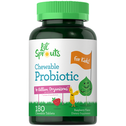 View 1 Probiotics for Kids | Raspberry Flavor | 180 Chewable Tablets