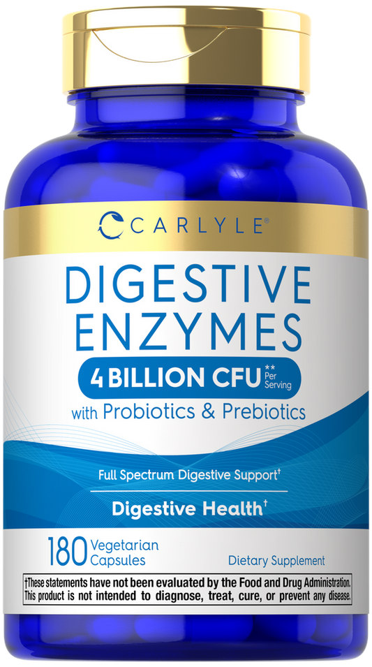 Enzimas Digestivas con Probióticos y Prebióticos | 180 Cápsulas
