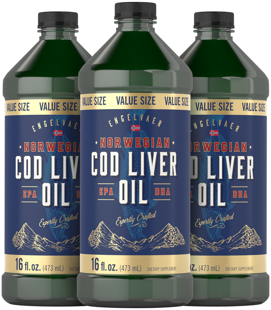 Óleo de Fígado de Bacalhau Norueguês | 48oz Líquido