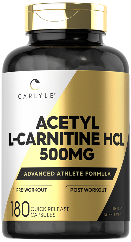 Acetyl L-Carnitine HCL 500mg per serving | 180 Capsules