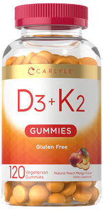 Load image into Gallery viewer, K2 + D3 + Calcium Gummies | Peach Mango Flavor | 120 Count
